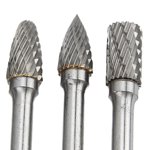 Set de 5 fresas rotativas de carburo de tungsteno 6x10 mm miniatura 2