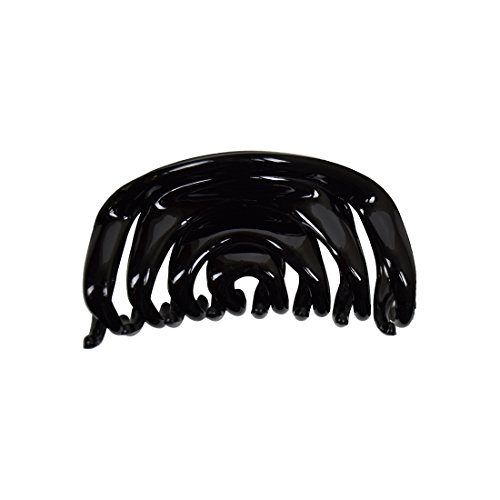 3.75 inch Concentric Circles Jaw Clip for Women - Black