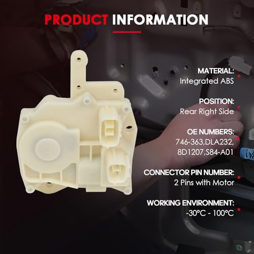 Image of CCIYU Rear Right Passenger Side Door Lock Actuator for Honda Accord 98-02
