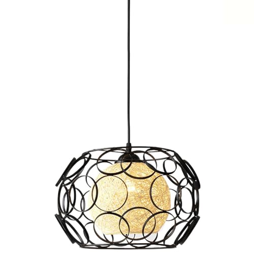 Lustre à billes de chanvre suspension E27 à hauteur réglable