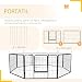HOMCOM PawHut Parque Mascotas 8 Vallas 80x60cm Jaula Valla Corral con Puerta...