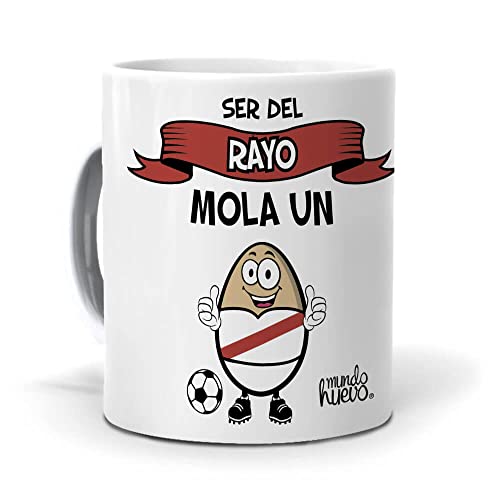 Mundohuevo Taza de Fútbol | Ser del Rayo Mola un Huevo | Regalo