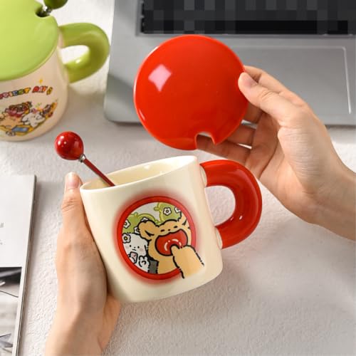 Taza de cachorro de 400 ml con tapa para tus mañanas en el hogar 4