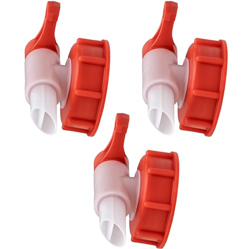 ISOLATECH SABEU Fluxx 3pcs. AH 23/51 HF robinet de soutirage pour bidons 5L et 10L avec DIN 51 filetage extérieur 54,8mm alimentaire robinet de soutirage bec verseur 23mm pour doser sans glouglouter