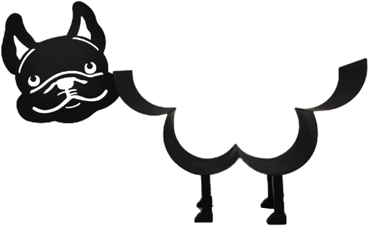 Dog Toilet Paper Holders, Dog Decor, Metal Roll Paper Towel Rack Wall Mount or Stand, 5-7 Rolls Tissue Storage, Animal Toilet Roll Holders for Bathroom,Home,Kitchen,Toilet (Without Backplane)
