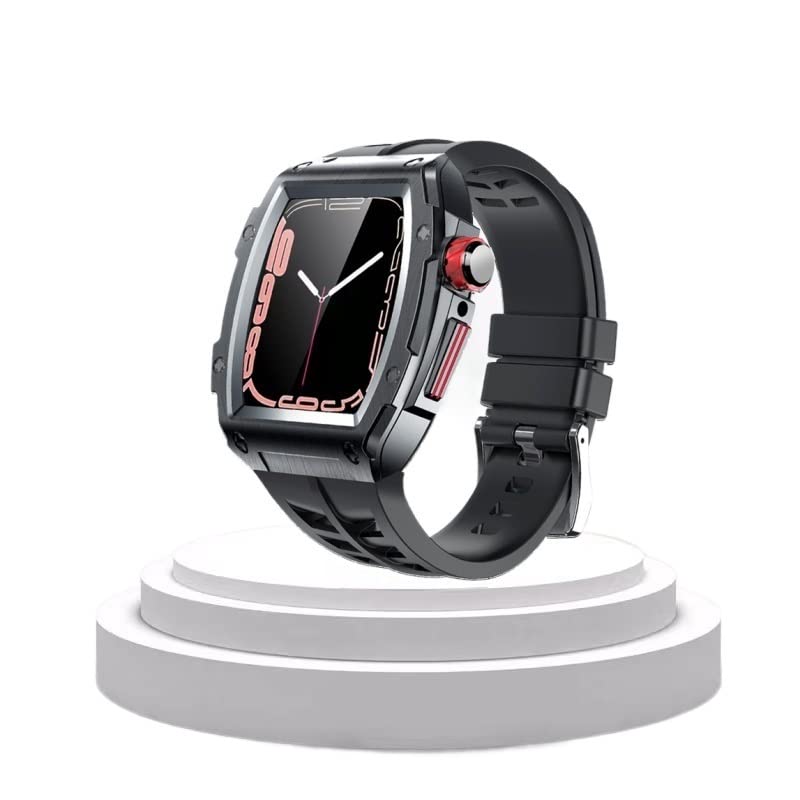 Kit boîtier métal anti-choc pour iWatch 45mm avec bracelet acier