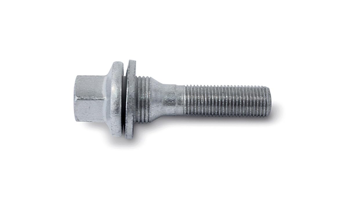 H&R Tornillo de Rueda Plano con arandelas M12x1.25 - Longitud 54mm (pe. compatible con Citroën, Peugeot)
