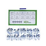 BEHOSHI 100個 半固定抵抗器 半固定ボリューム 可変抵抗器 10種類 500-1M ohm トリマポテンショメータ 調整可能 500Ω〜1MΩ 電子工作 電子部品