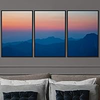 3 Piece Framed Canvas Wall Art Orange Sunset Canvas Prints Home Artwork Decoration for Living Room,Bedroom - 16