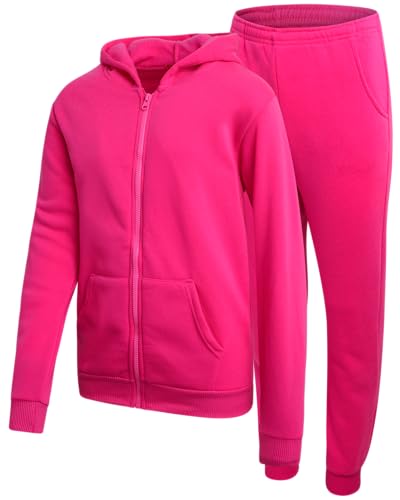 Coney Island Girls Sweatsuit Set - 2 Piece Soft Fleece Zip Up Hoodie Sweatshirt and Jogger Sweatpants for Girls (Sizes: 7-16)