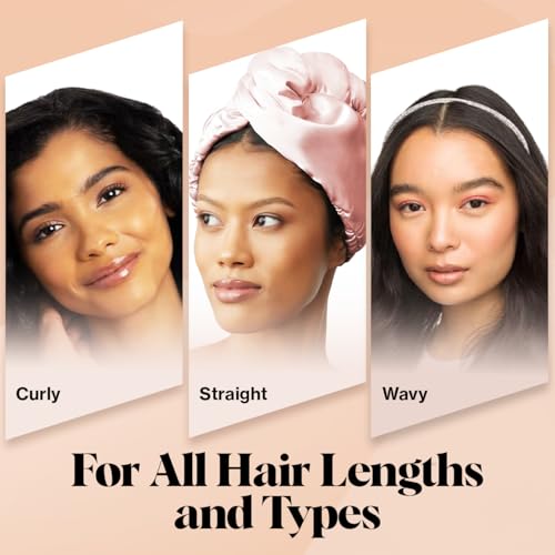 image for Kitsch Satin Microfiber Hair Towel Wrap for Women - Super Absorbent, Q