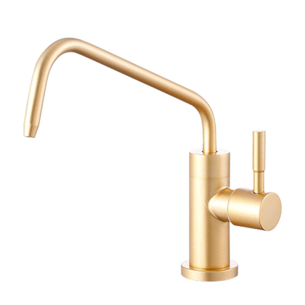 Robinet de cuisine or brossé haut de gamme rotation 360 pour système osmoseur