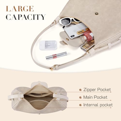 Image of Missnine Hobo Bag Purses and Handbags for Women Top Handle Handbags with Pocket Zipper