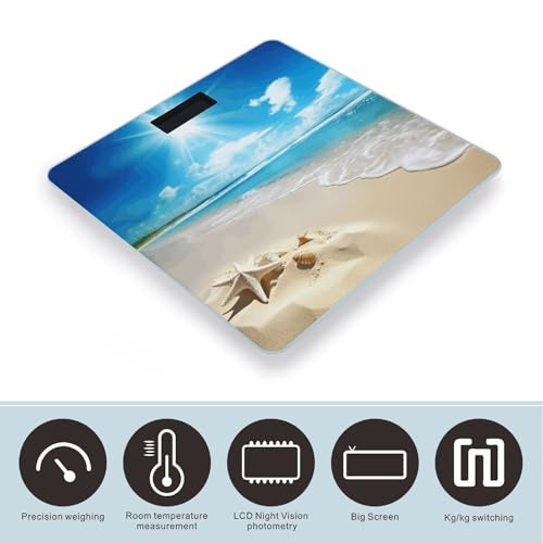 Balanza digital de baño de vidrio templado con pantalla LED miniatura 3