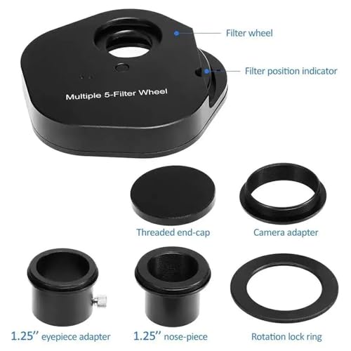 Filtros múltiples para telescopio astronómico con rueda ocular de 2 y 1,25 pulgadas 5