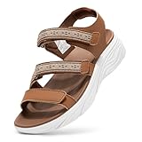 FitVille Wide Sandals for Women with Comfortable Arch Support Lightweight Summer Outdoor Orthopedic Women's Wide Sandals with Adjustable Strap for Plantar Fasciitis and Swollen Feet