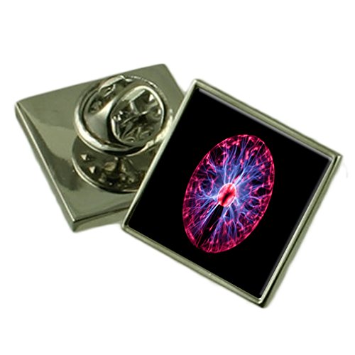 Épinglette en argent sterling boule de plasma bijou luxe en coffret