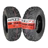 MASSFX Grinder - Neumático delantero ATV de 22 x 7-11, para tierra suave y dura (paquete de 2)