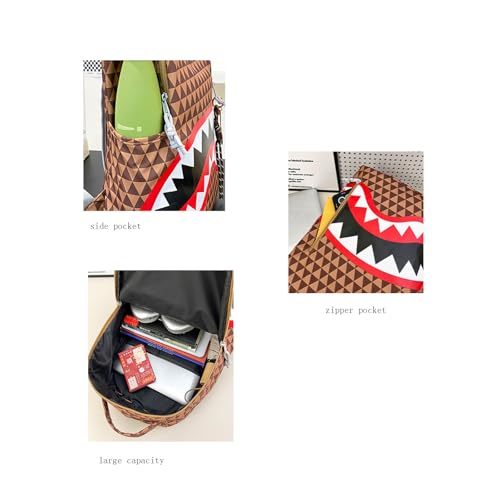 Shark Backpack，Leisure Backpack，Large Capacity Campus Outward Travel Bag for Men and Women (blue)2