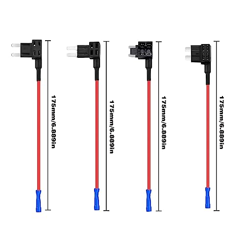 AUKENIEN Power Thief Fuse Car 4Values ​​​​Adapter bezpieczników wtykowych samochodowe 12V Dodaj obwód Zestaw adapterów ostrzowych z 10A 15A Standard Mini Micro Micro2 bezpieczniki i 1 wyciągaczem