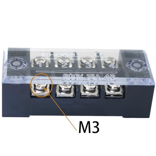 Bloque de terminales TB1504 de 4 posiciones con tornillos y doble fila de cobre 4