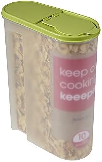 keeeper Pojemnik na sypkie zapasy, otwierana pokrywka, tworzywo sztuczne bez BPA, 5 l, 24 x 11,5 x 30,5 cm, kolor zielony
