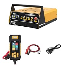 EM355 Flash Reprogramming Power Supply Electric 120Amp Car Battery Charger BT760 Car Battery Tester 12V 24V 30-2000 CCA Automotive Battery Load Tester with Printer & Color Screen