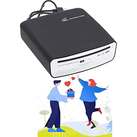 ASVEGE External USB CD Player DVD MP3 MP4 for Car Android System Ideal Gift for DAD Cover