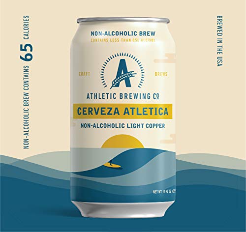 Athletic Brewing Company - Run Wild IPA and Cerveza Atletica Light Copper Mixed Case, Craft NA, Low-Calorie, Award Winning, 12 fl oz, Pack of 12