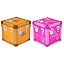 Set of 2 Orange & Pink