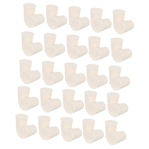 MUSISALY 50 Pcs Laboratory Rubber Plug Test Tube Sealing Tapered Flask Stopper and Waterproof Tube Stopper Cap