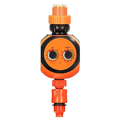 HJKH Outdoor Water Timer Gardening Dual Setting Buttons Mist Watering Device Automatic Irrigation Timer Water Timer Controller (Color : Orange, Size : One size)