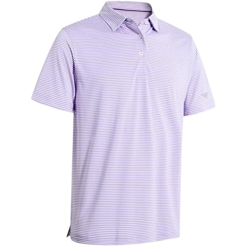 Boys Polo Shirts Short Sleeve Striped Performance Moisture Wicking Dry Fit Golf Shirts for Boys Youth Kids