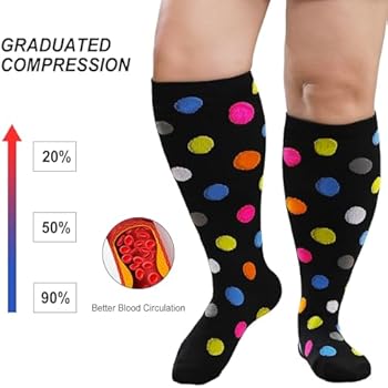 Plus Size Compression Socks Wide Calf For Women & Men 20-30 Mmhg - Best Compression Socks Sale