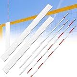Shappy 4 Pcs Volleyball Antenna Pole Set Volleyball Training Equipment Beach Sports Indoor Outdoor Accessories Fiberglass Collapsible Referee Antennae Poles with Sleeve