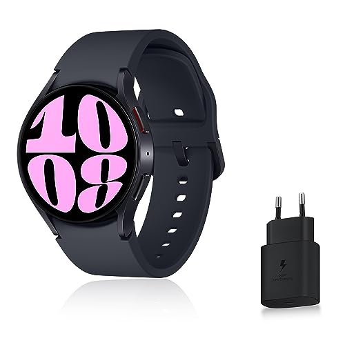 Samsung Galaxy Montre Connectée Watch6 avec Chargeur, Suivi de Santé, Suivi Sportif, 4G, 40mm, Noir, Exclusivité Amazon Version FR