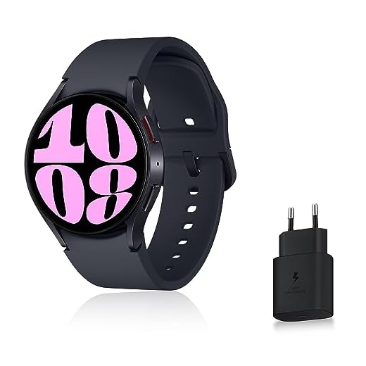 Samsung Galaxy Montre Connectée Watch6 avec Chargeur, Suivi de Santé, Suivi Sportif, 4G, 40mm, Noir, Exclusivité Amazon Version FR
