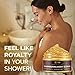 Zeitun Shimmering Exfoliating Body Scrub with Gold Body Glitter | Ritual Of Revival | Argan Oil & Dead Sea Salt & Brown Sugar | Cellulite Exfoliator Organic Body Scrub for Women