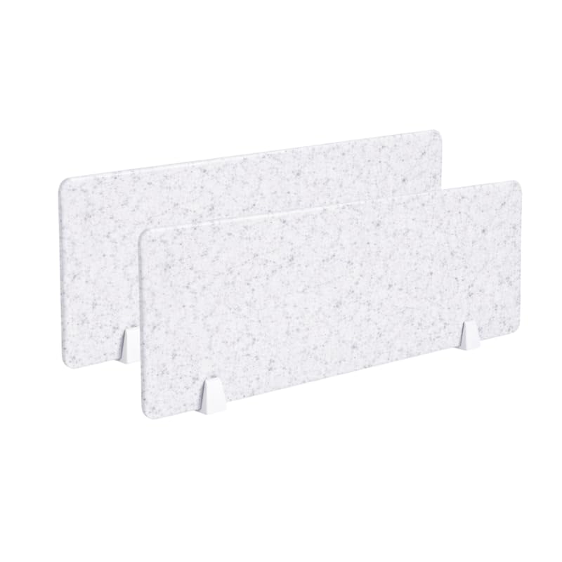 Image of Timber Acoustics Acoustic Desk Divider | Reduce Noise And Visual Distractions | Privacy Panels For Office - Classroom Soundproofing | Table Mounted (16 inch x 24 inch) (Marble Grey, Set of 2)
