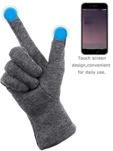Image of Patelai 3 Pairs Womens Gloves Winter Touchscreen Texting Phone Windproof Gloves Warm Fleece Lined Cold Weather