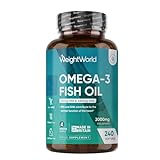 Omega 3 Fish Oil 2000mg - 240 Softgels (4 Months Supply) - 660mg EPA & 440mg DHA - Omega 3 Fatty Acids Supplements - Non-GMO, Gluten-Free & Lactose-Free - Fish Oil Capsules - Made in the UK