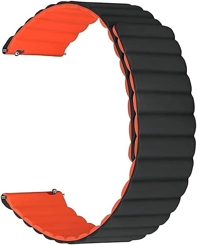 Magnetic Watch Band, Silicone Watch Strap Quick Release Smart Watch Bands 20mm 22mm for Galaxy Watch 42mm 46mm Gear S2 S3 Classic Frontier Active 2 40mm Sport Forerunner Fenix Instinct GT Versa Blaze