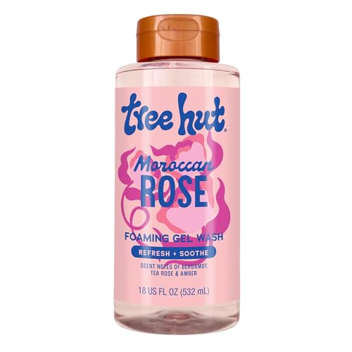 Tree Hut Moroccan Rose Nourishing & Moisturizing Foaming Gel Wash, 18 oz., Hydrating