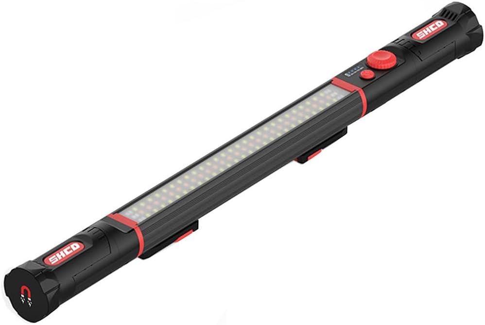 Mechanic Work Light 1200LM High Brightness 5200mAh with Hooks 4 Lighting Modes Long Battery Life Emergency SOS & Power Bank Function