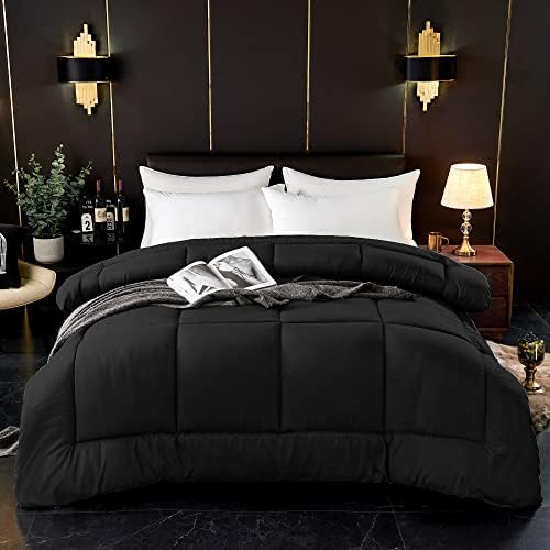 ComfyWell Double Duvet -Plain Quilt Comforter Bedspreads, Coverlets & Sets, 2 Pillowcases Warm and Anti Allergy All Season Coverless Duvet, Throws For Bed.(Double (200x200cm), Grey)