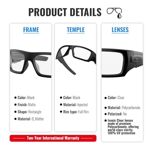 Image of Oakley DET CORD INDUSTRIAL - SAFETY GLASS OO9253 Sunglasses w /Official Kit | Non-Polarized, Men's Sunglasses