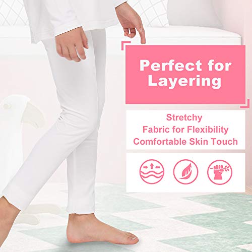 MANCYFIT Thermal Pants for Girls Fleece Lined Leggings Long Underwear Bottoms3
