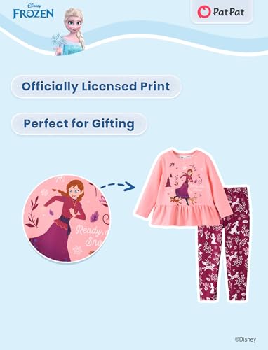 Image of Disney Toddler Girls Clothes Long Sleeve Shirt Leggings 2pcs Outfits Set