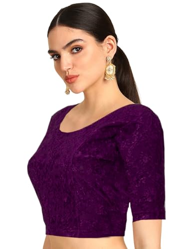 Chandrakala Readymade Blouses for Women Sarees,Stretchable(B202-P)3