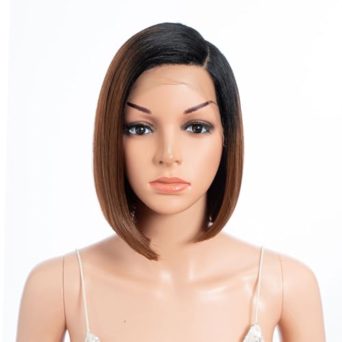 DÉBUT Synthetic Short Bob Wig with Ear to Ear Lace